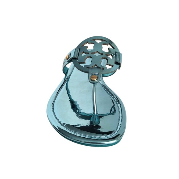 Tory Burch Miller Metallic Sandals in Teal Women's Size 8, 10, 11 - Picture 2 of 11